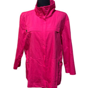 Chico's Pink Utility Zip Up Jacket Size 2
